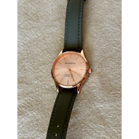 Monroe Classique rose gold quartz women's watch working - Picture 2 of 5